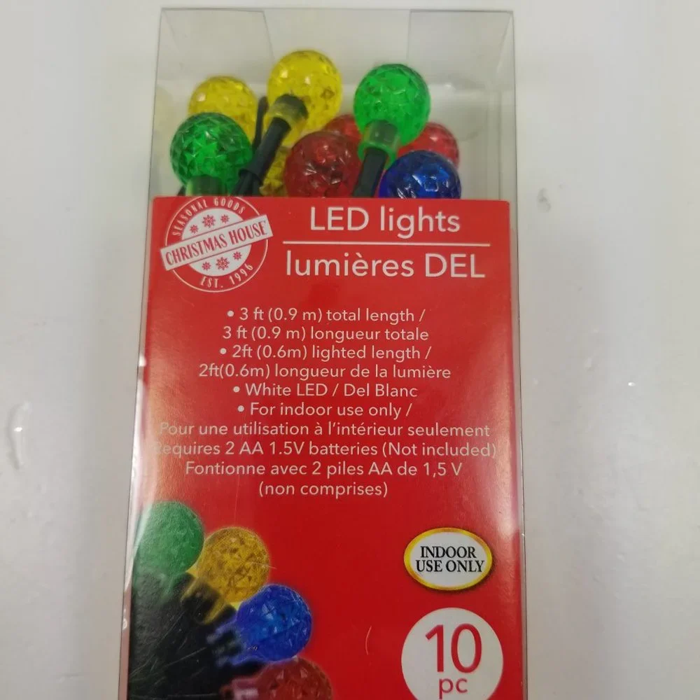 Ball Christmas Led string of lights need AA Batteries